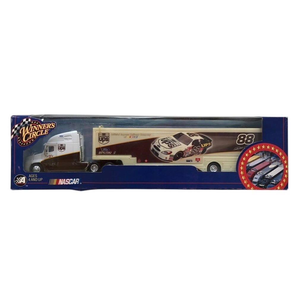 Winner's Circle NASCAR Trailer Rig Dale Jarrett #88 UPS Brown White Diecast 1:64